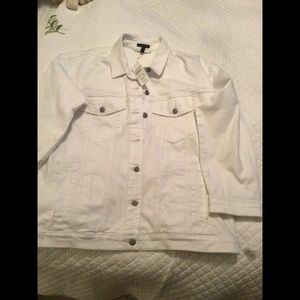 New white Jean Jacket Eileen Fisher.